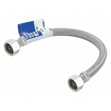 Zoro Select 48016 Supply Line,1/2" Outlet,1/2" Inlet Size