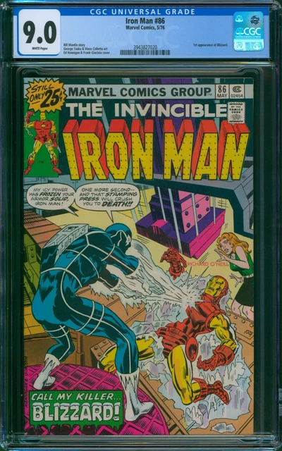 Invincible Iron Man #86 CGC 9.0 VF/NM Wp 1st Blizzard App Key Marvel Comics 1976