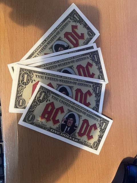 AC/DC ANGUS YOUNG dollars 1990 Money Talks Promo Dollar bill. £165.00 ...