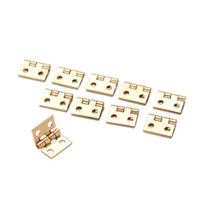 10~100pcs Mini Brass Hinge For Small Craft Door Box Accessories Gold 8 X 10mm
