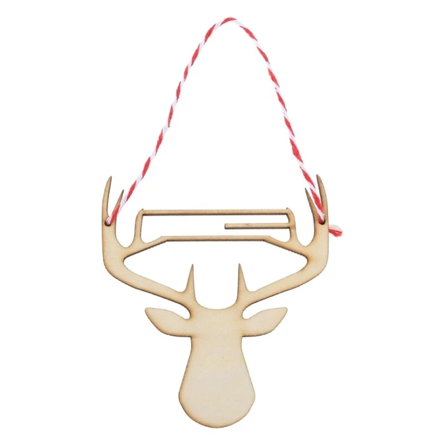 Unique Christmas Party Essential Wood Money Holder Clip Christmas Tree Pendant