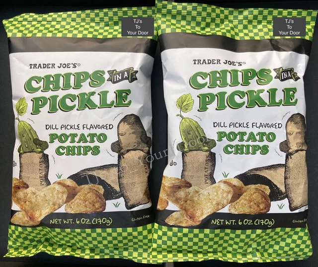 TRADER JOE'S DILL PICKLE Potato Chips Gluten Free Choose 1, 2, or 4
