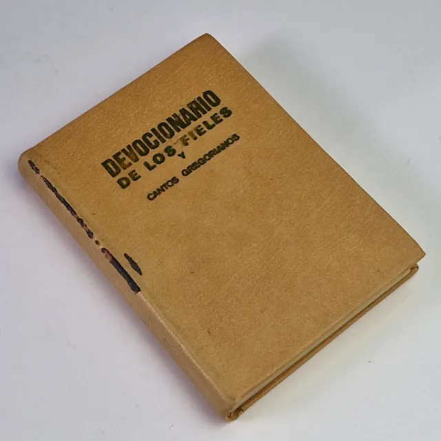 Vintage Religious Book 1980 Devocionario de los Fieles Y Cantos Gregorianos