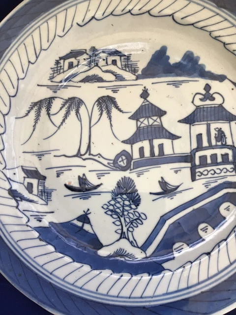 CHINESE JIAQING EXPORT Blue & White Plate 24cm £40.22 - PicClick UK