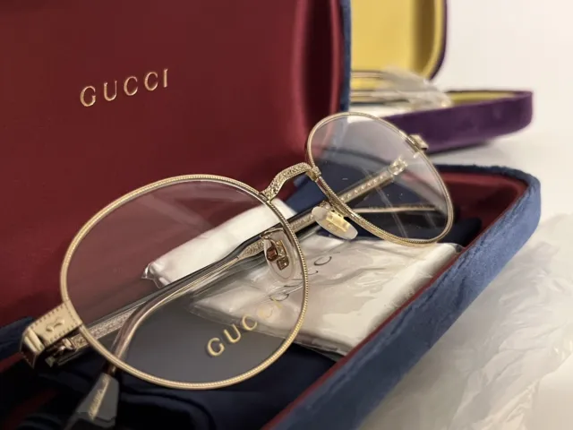 Gucci Gold Frame Hammered Glasses Xmas Baring £130 / Cost £245rrp