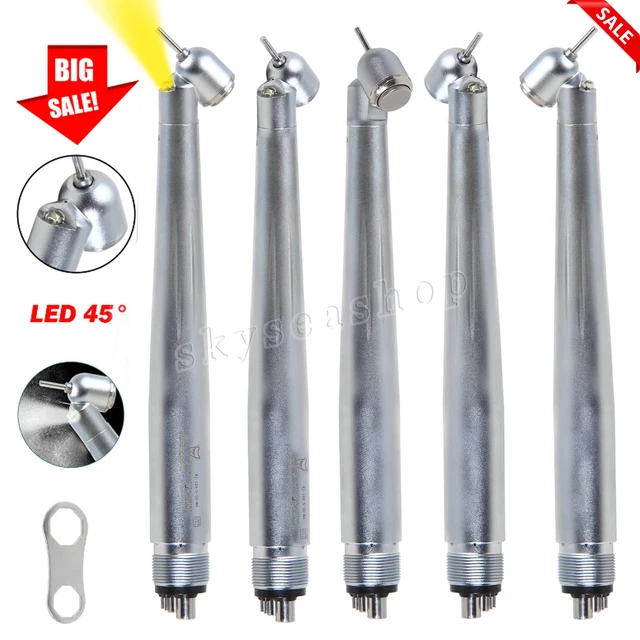 5 Yabangbang Dental LED 45 Degree Surgical High Speed Handpiece Push 4 Holes tta