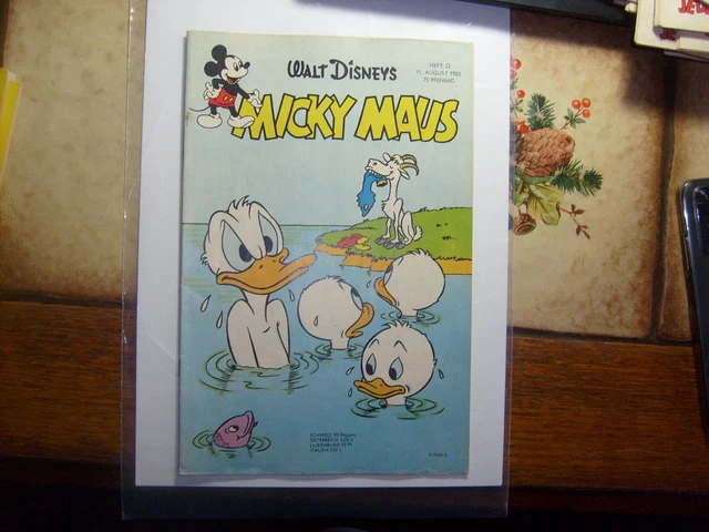 Micky Maus Heft 1962   Nr. 32  Z 1-2  mit Sammelbild und Marke
