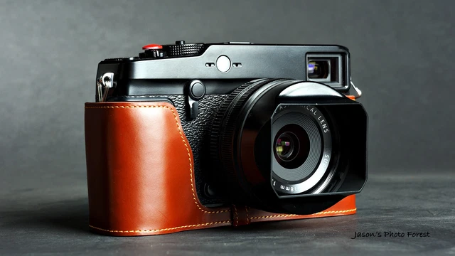 Handmade Vintage real Leather Half Camera Case bag cover for FUJIFILM X-Pro1