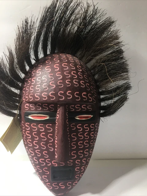 Beautiful Bali Ethnic Tribal Wood Carved Mask  Stock #1235