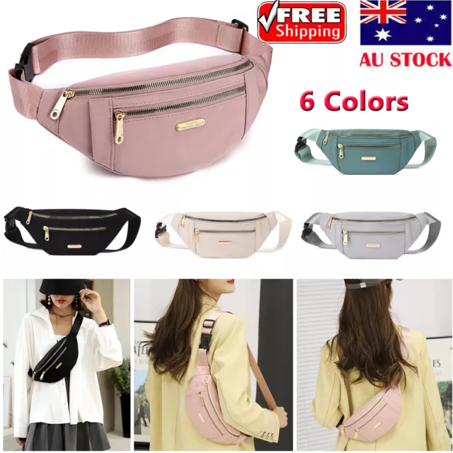 Women Bum Bag Fanny Pack Travel Waist Money Belt Multi Pouch Holiday Wallet AUS