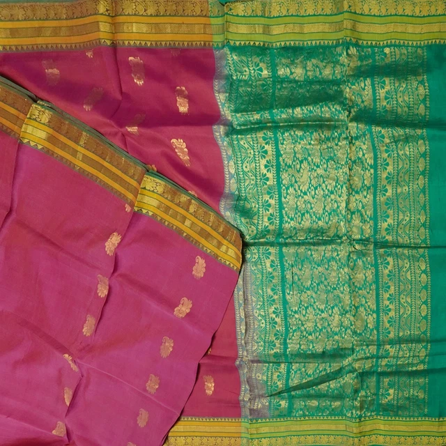 Vintage Viola Sari 100% Pura Seta Zari Cucito a Mano 4.6m Decor Craft Tessuto