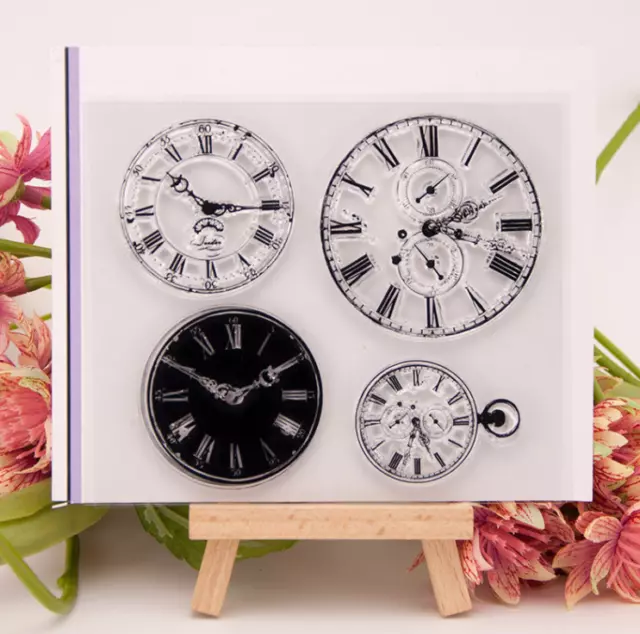 Clock Watch Silicone Clear Stamp Scrapbooking Embossing Making Album