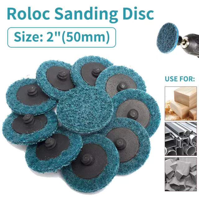 50mm180# Roloc Conditioning Roll Lock Surface Cleaning Sanding Discs F Deburring