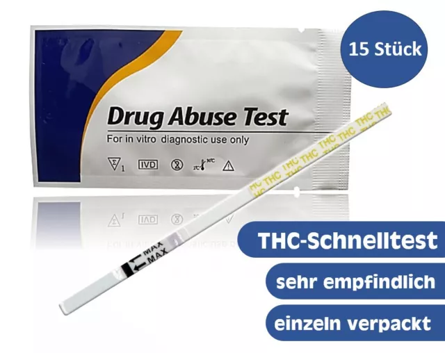 15x THC Drogenschnelltest (Cannabis, Marihuana, Haschisch), 50 ng/ml