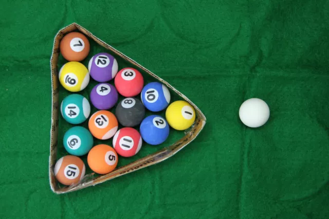 HAN'S DELTA Pool Table Billiard Ball Set - Regulation Size 2-1/4 Full 16  Pool