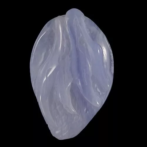 BI38622# Hand Carved Unique Dragon BLUE LACE  Agate Pendant Bead