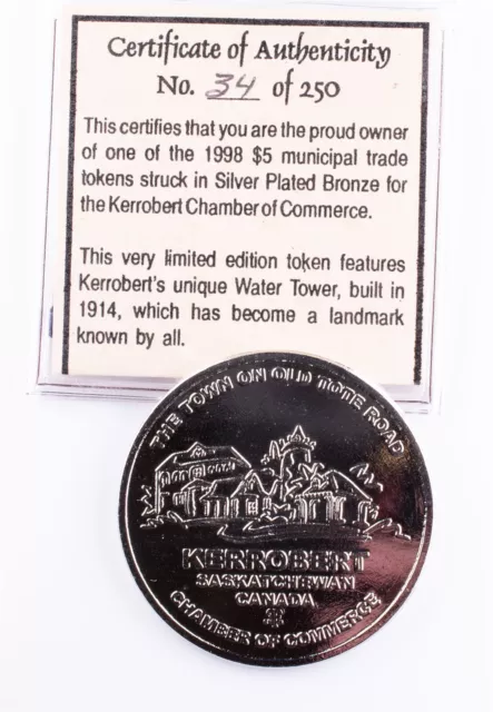 $5 1998 Kerrobert Saskatchewan SK88 AgP Canadian Municipal Token