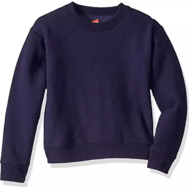 Hanes Girls' ComfortSoft EcoSmart Fleece Sweatshirt Navy XL OK268