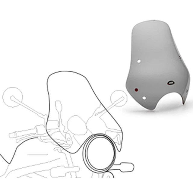 Cupolino / Windschutzscheibe [Givi] - Triumph Bonneville T100 865 - Cod