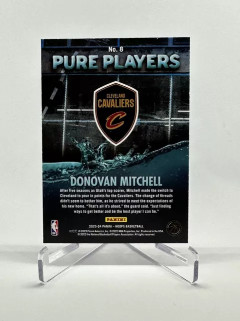2023 -24 PANINI NBA Hoops Pure Players #8 Donovan Mitchell Cleveland ...