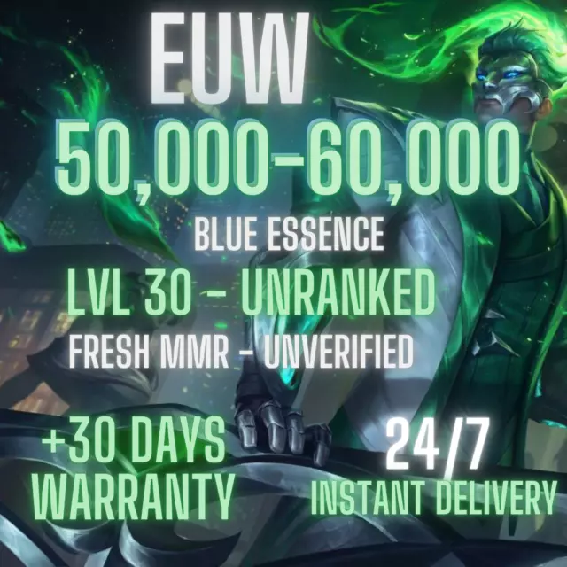 ✅ EUW Compte LoL ✅ GUIDE SMURF +50K - 50K | +30LVL | UNRANKED | UNVERIFIED ✅