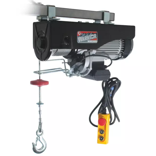 Warrior Winches Electric Hoist 1000kg 240v Gantry Lifting, for Workshop / Garage