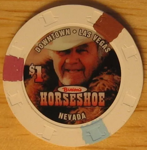 Benny Binion Horseshoe $1 Casino Poker Chip Las Vegas