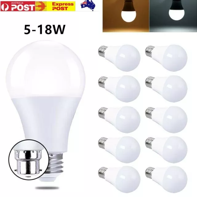 10X LED Bulb 5-18W E27/B22 Globe Light Cool/Warm White Bayonet/Screw Bright Bulb