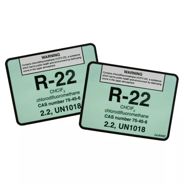 R-22 / R22 Label # 04022 , Pack of (2)