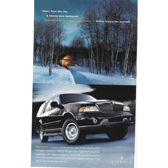 Lincoln Navigator SUV Car Auto 2000s Print Ad