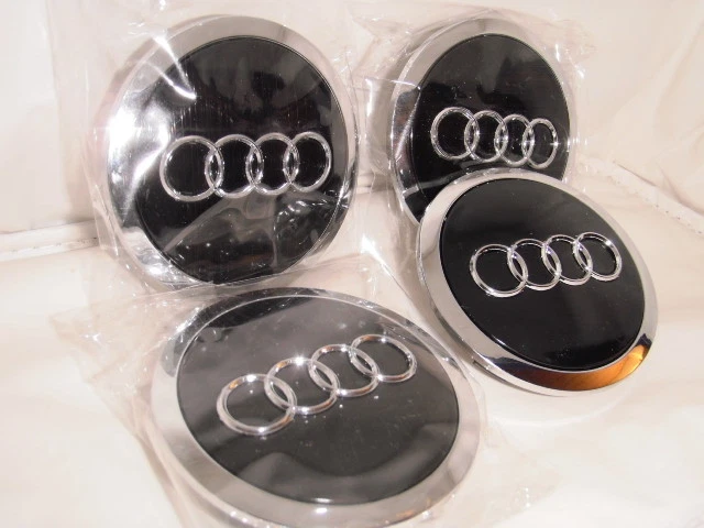 4 x Audi Schwarz Nabendeckel  Felgendeckel 69mm für A3 A4 A6 A8 4B0601170A