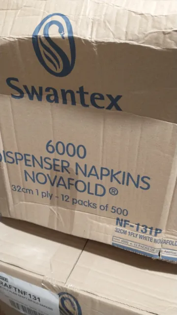 Novafold Kraft Disposable Napkins Box 6000 White