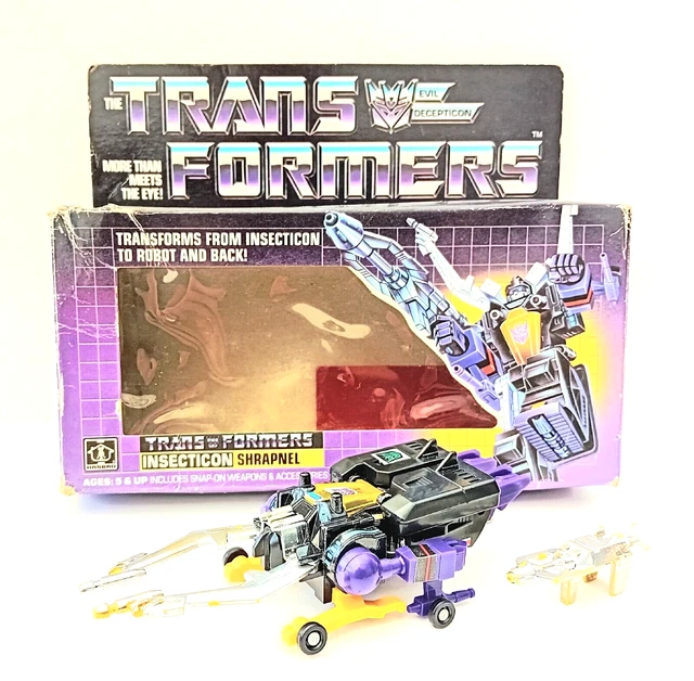 Transformer Vintage G1 1984 Shrapnel Insect icon Complet Avec Son