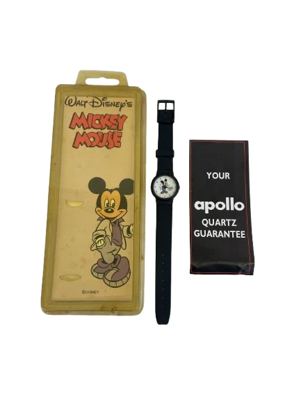 VINTAGE APOLLO DISNEY Collection Mickey Mouse Watch Needs  display picture 1