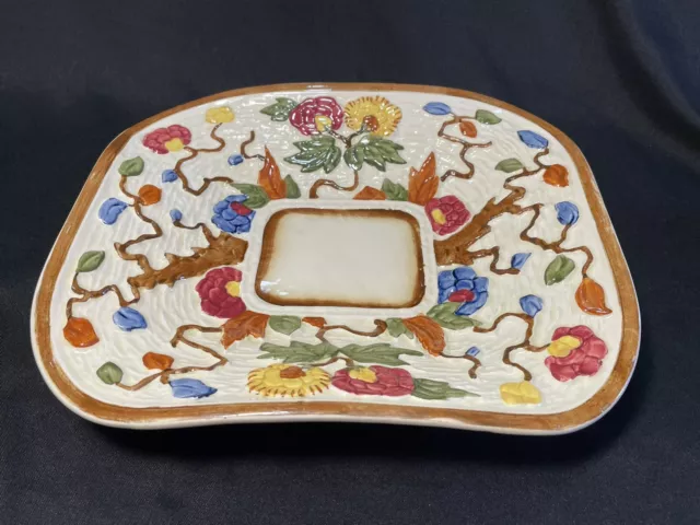 Vintage HJ Wood Indian Tree Hand Painted Dish Plate Staffordshire England