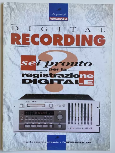 Digital recording guida alla registrazione digitale inserto rivista Faremusica