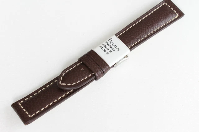 Bracelet Montre Cuir Lisse Camel 18 mm - Le Comptoir De La Montre