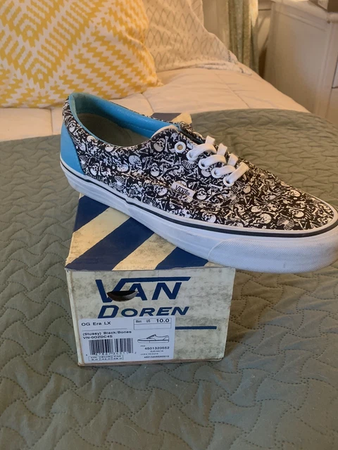 RARE VANS OG Era LX Vault + STUSSY SKULL & BONES + SZ 10 $90.00 