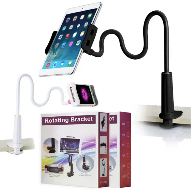 360°Rotating Tablet Stand Holder Lazy Bed Desktop Mount iPad Air iPhone Samsung