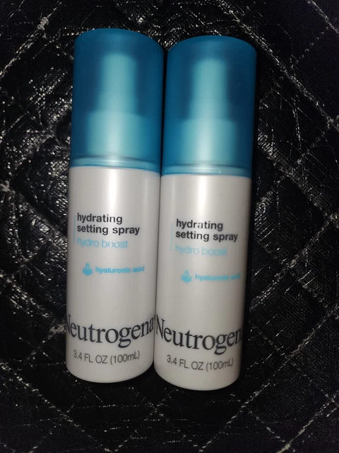 (2)Neutrogena Hydro Boost Hydrating Setting Spray Dewy Look Hyaluronic Acid 3.4