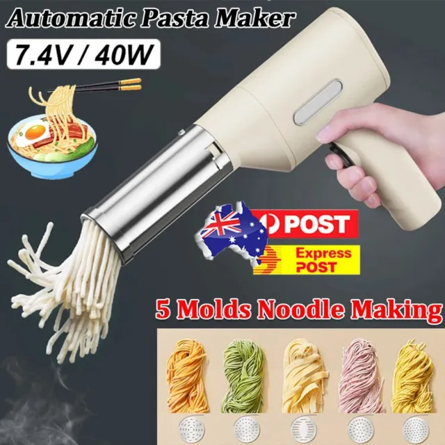 HANDHELD NOODLE PRESS Gun 5 Molds Electric Pasta Extruder Utility Kitchen  Gadget $93.60 - PicClick AU