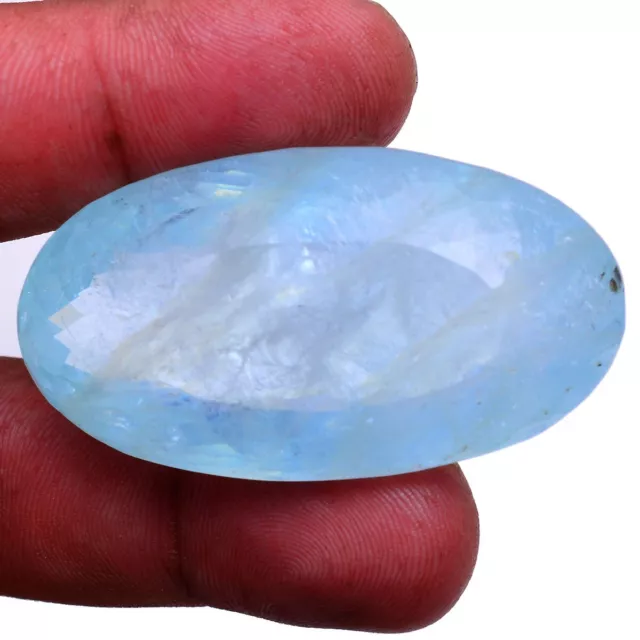 175 Cts Natural Aquamarine Untreated Oval Cut Magnificent Huge Size Gemstone