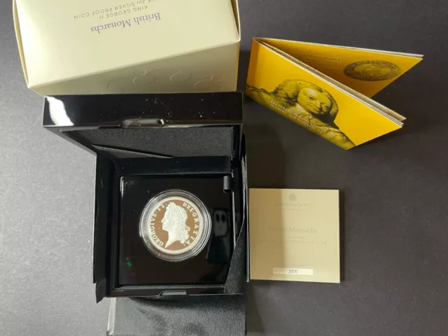 2023 Silver Proof British Monarchs King George II 2oz UK £5 Five Pounds 355