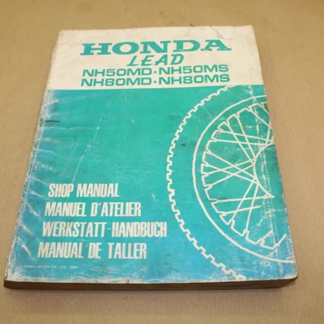 Manuel Revue Technique D Atelier Honda Nh 50 80 Md Ms Lead 1983 - 1993