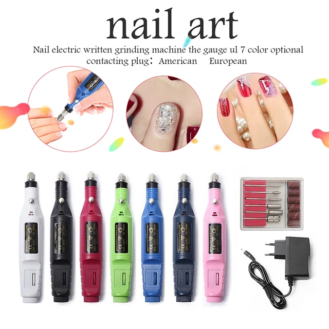 1 juego de herramientas de lima de uñas duradera fácil de llevar taladro de uñas cómoda