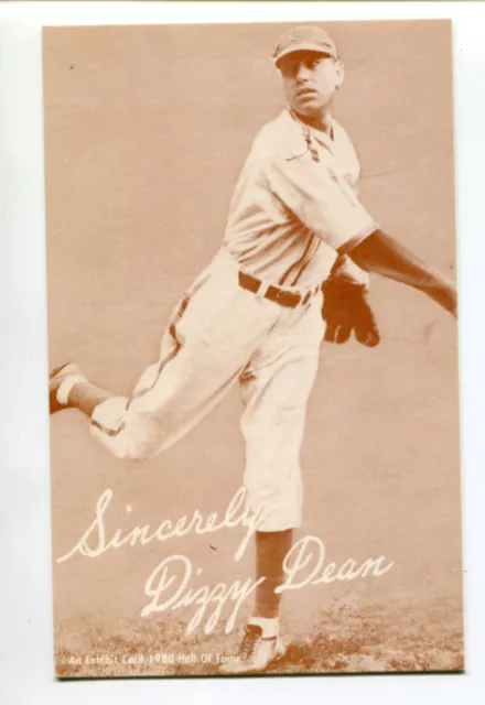 1980 Exhibit Hall of Fame Card Dizzy Dean