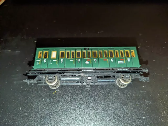 Oo Ho Gauge Fleischmann 5092 Drg 6 Wheel 3Rd Class  #1541 Cologne Green Coach Ub