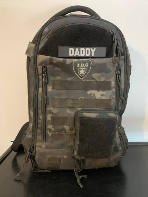 Tactical Baby Gear Daypack 3.0 Backpack Diaper Bag w/ Accessories Black Camo