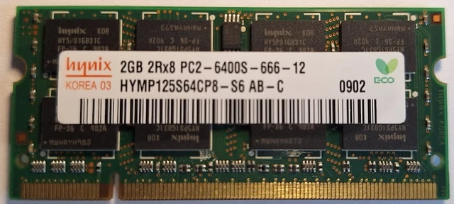 Barrette RAM Hynix 2 Go DDR2 800 MHz PC2-6400 - Pour Vieux PC Ou Upgrades Spécifiques