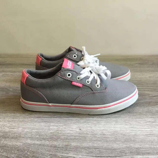 Scarpe da ginnastica Vans per bambina/junior (Neon pop) grigie e rosa - taglia UK 2,5 EU 34,5 - nuove